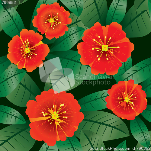 Image of Abstract flowers background.