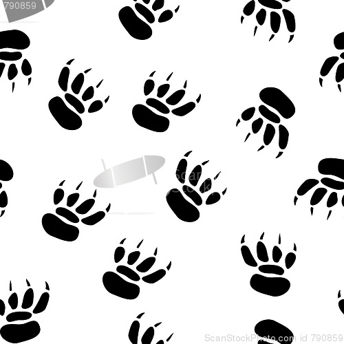 Image of Abstract pawprint background.