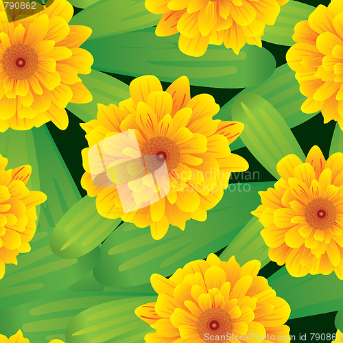 Image of Abstract flowers background. Seamless.