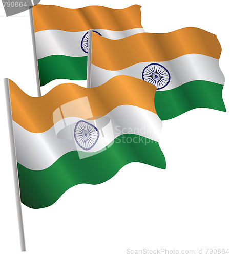 Image of India 3d flag.