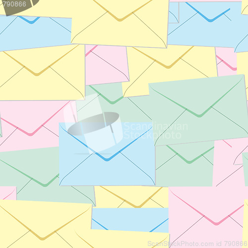 Image of Abstract envelopes background.