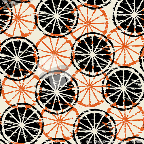 Image of Grunge abstract citrus background. Seamless.