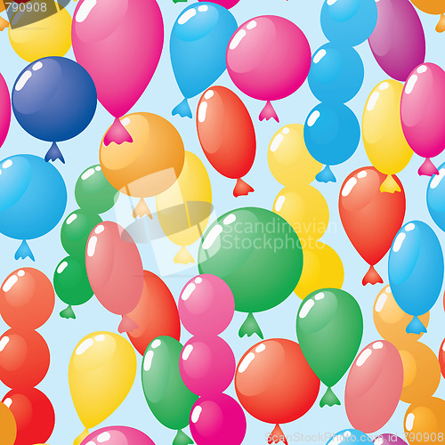 Image of Abstract balloons background. Seamless.