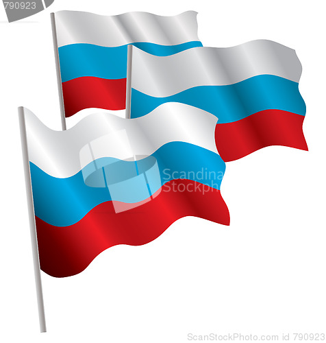 Image of Russia 3d flag.
