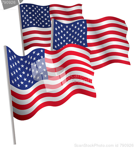 Image of USA 3d flag.