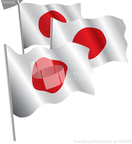 Image of Japan 3d flag.