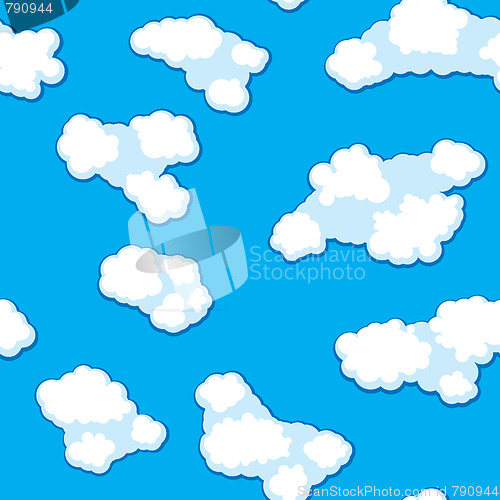 Image of Abstract clouds background. Seamless.