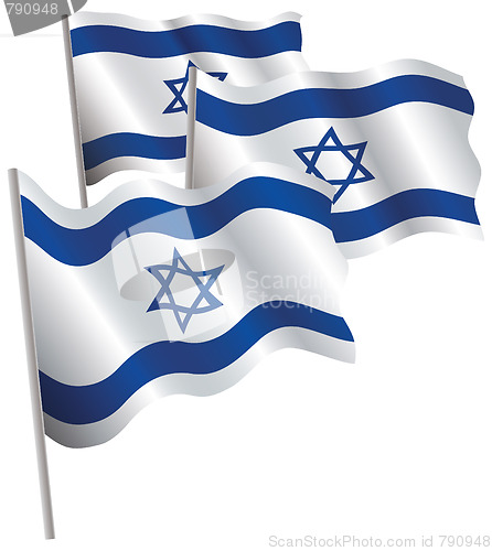 Image of Israel 3d flag.