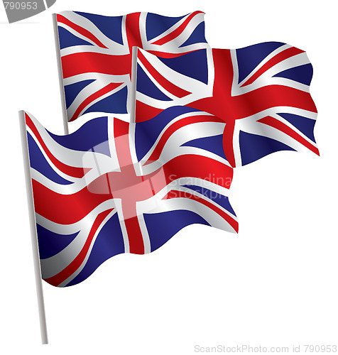 Image of United Kingdom 3d flag.
