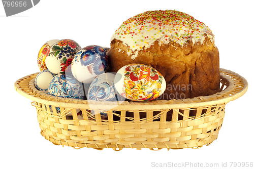 Image of basket of Easter eggs