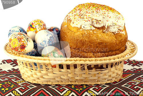 Image of basket of Easter eggs