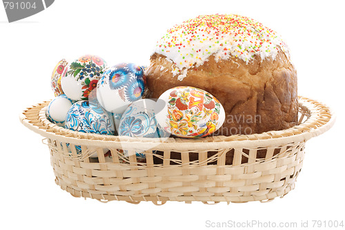 Image of basket of Easter eggs