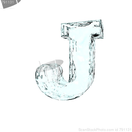 Image of frozen letter j