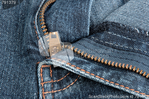 Image of Jeans zipper.