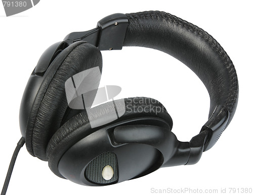 Image of Black headphones.