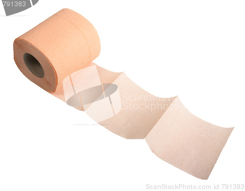 Image of Pink toilet paper.