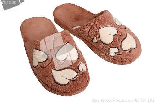 Image of Brown slippers.