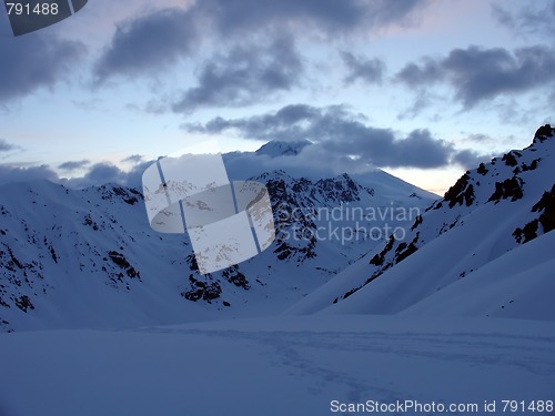 Image of Sunset in mountains