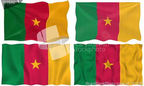Image of four greats flags of Cameroon