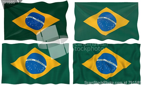 Image of four greats flags of Brazil