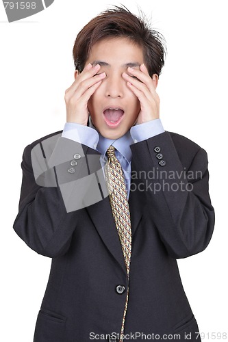 Image of Blinded businessman in denial