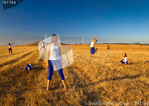 Image of Girl on a wheat field
