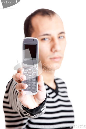 Image of Showing a cellphone