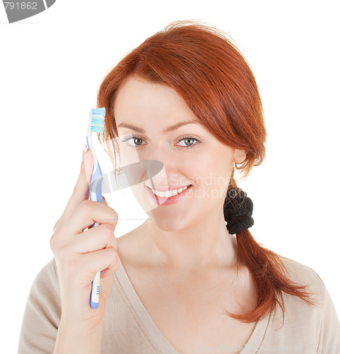 Image of girl with toothbrush