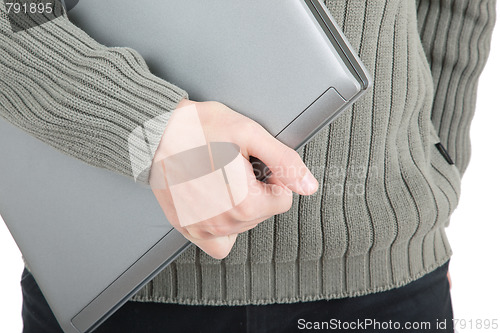 Image of young man with laptop