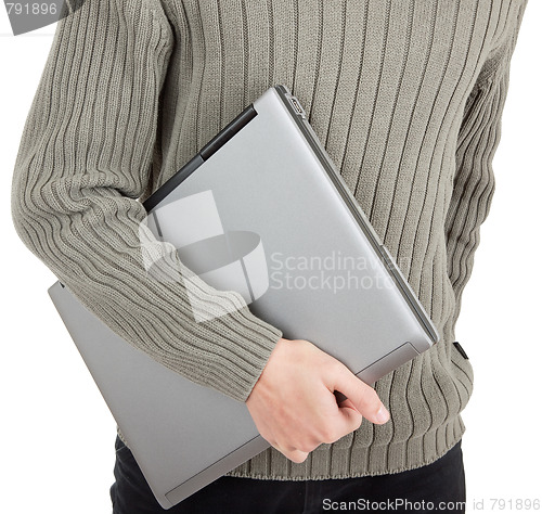 Image of young man with laptop