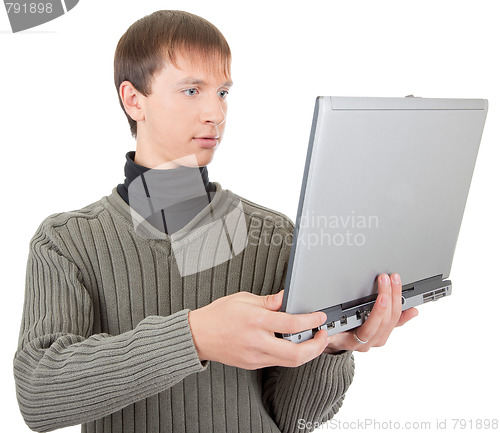 Image of young man with laptop