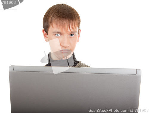 Image of young man with laptop