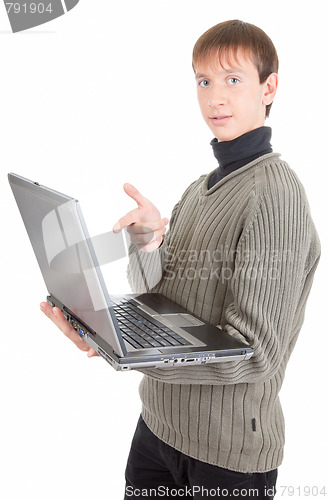 Image of young man with laptop