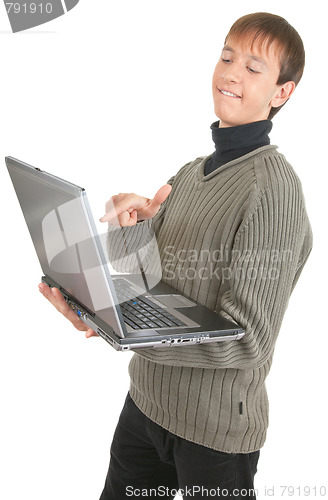 Image of young man with laptop