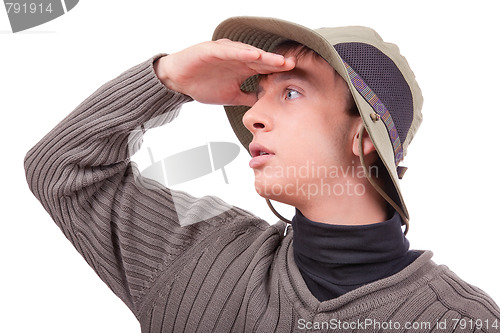 Image of portrait of a young tourist