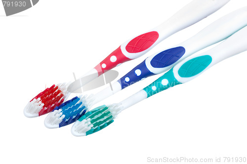 Image of colored toothbrushes