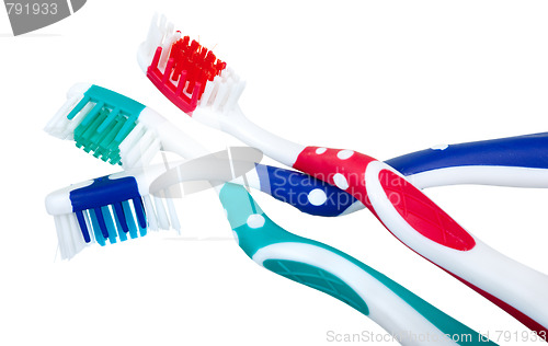 Image of colored toothbrushes