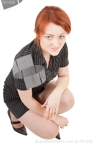 Image of red-haired trendy girl 