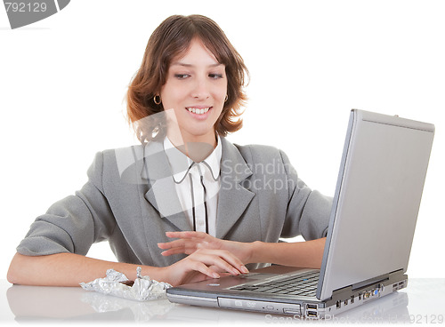 Image of woman and laptop