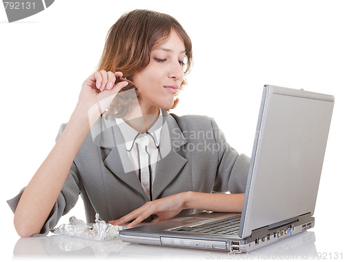 Image of woman and laptop