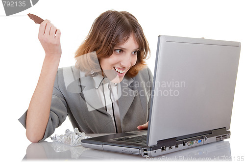 Image of woman and laptop