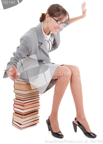 Image of woman and book
