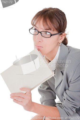 Image of woman and book