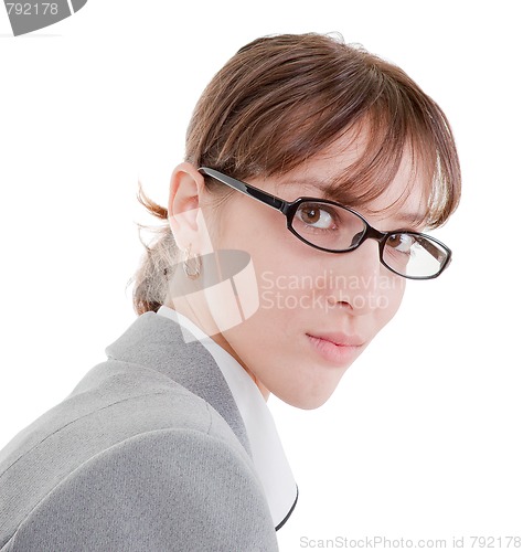 Image of portrait of a business woman in glasses