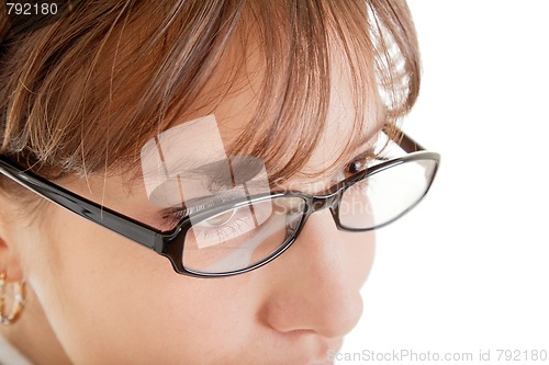 Image of portrait of a business woman in glasses