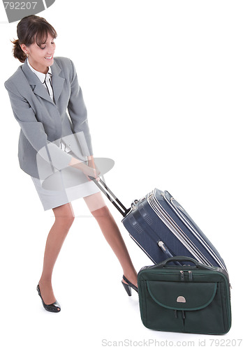 Image of woman  with a luggage