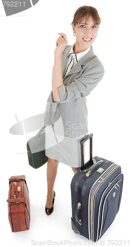 Image of woman  with a luggage