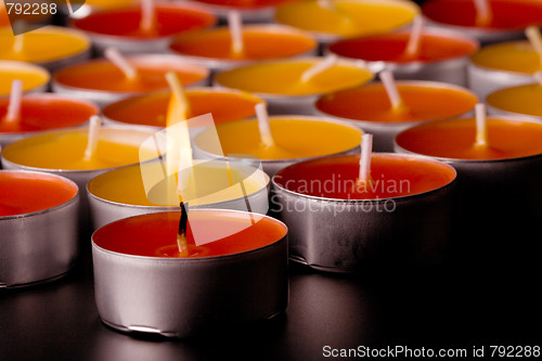 Image of flaming candle 