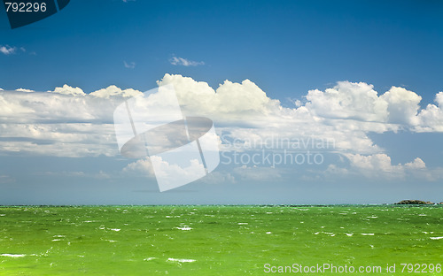 Image of green ocean