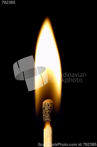 Image of Burning matchstick vertical composition